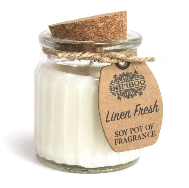 Fresh Linen Soy Pot Wax Candle