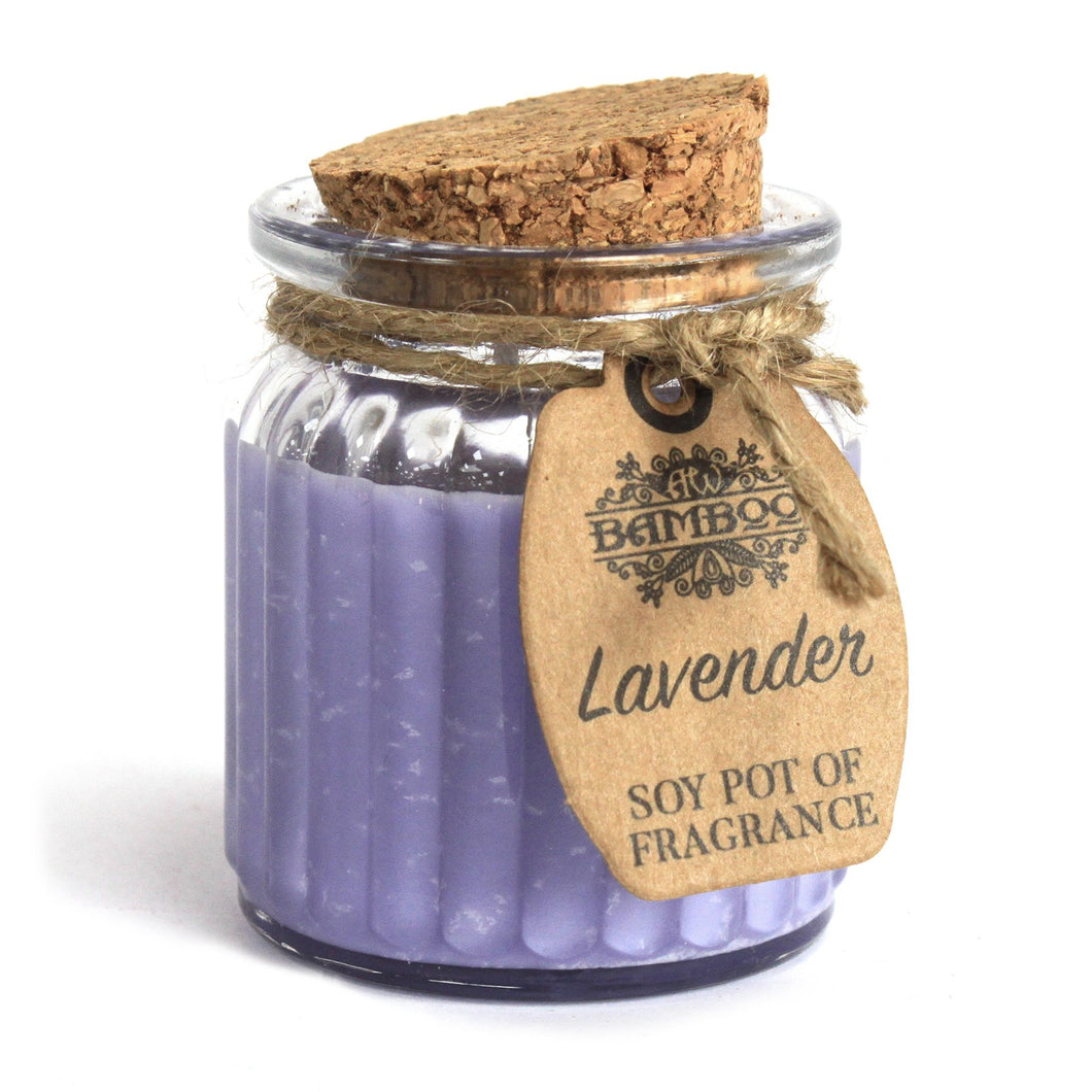 bamboo lavender soy pot of fragrance soywax candle 